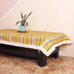 Load image into Gallery viewer, Aztec Yellow Woven Fabric Table Cover with Lace