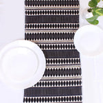 Load image into Gallery viewer, Aztec Black Woven Fabric Table Runner with Tassel