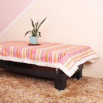Load image into Gallery viewer, Aztec Orange Woven Fabric Table Cover with Lace