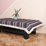 Load image into Gallery viewer, Aztec Black Woven Fabric Table Cover with Lace