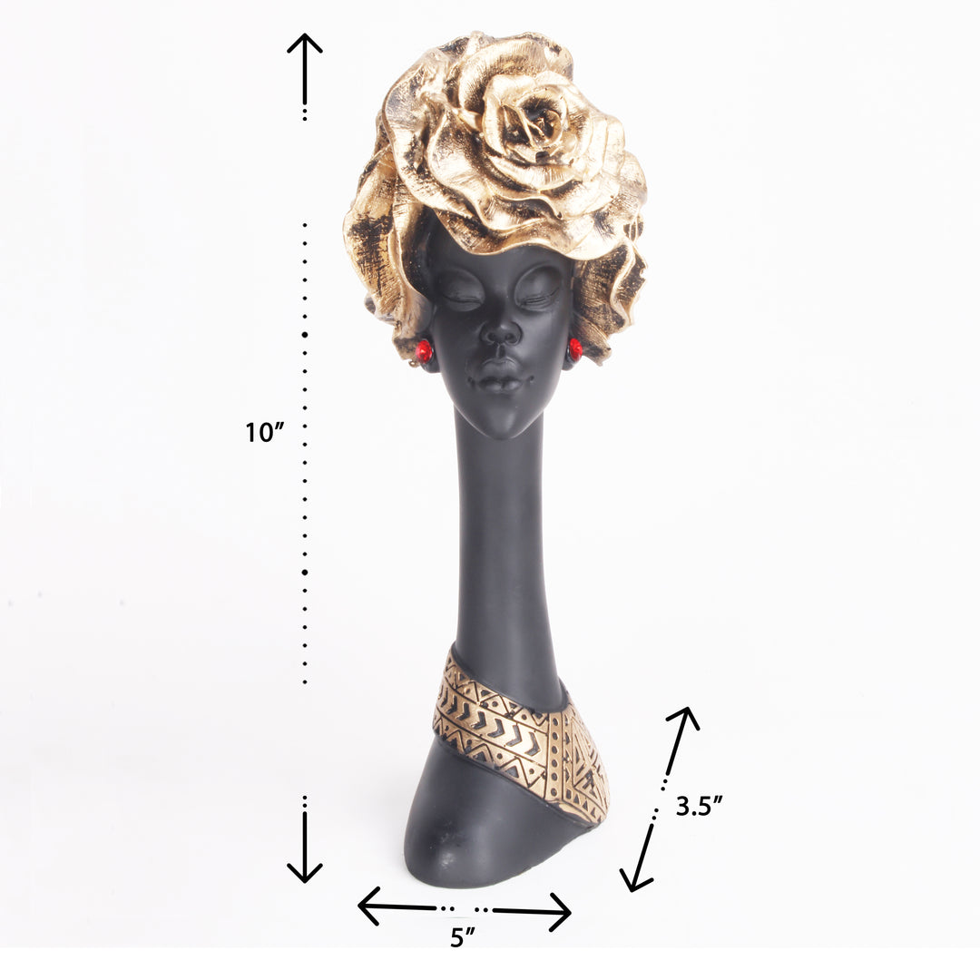 Resin African Female Face Nurturing and Empowering Décor