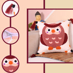 Load image into Gallery viewer, Hand Crafted Embroidered Bohemian Cushion Cover, Set of 1 (16 x16 inches/ 40x40 cm)