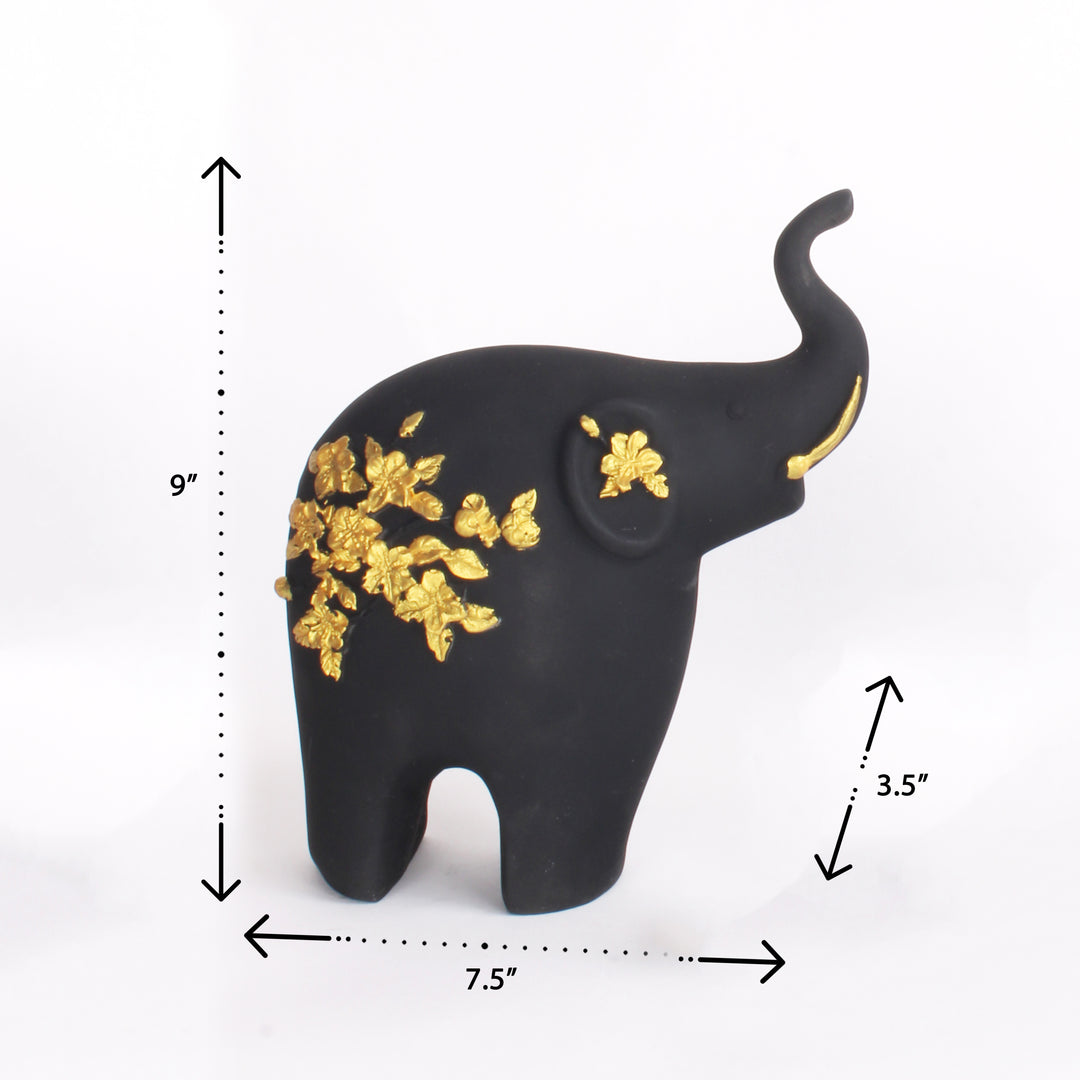 Resin Elephant Family Statue Affectionate Home Decor