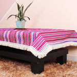 Load image into Gallery viewer, Aztec Purple Woven Fabric Table Cover with Lace