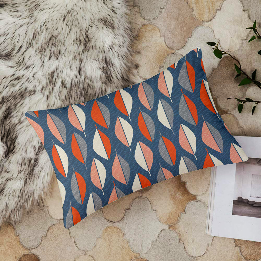 Soft Touch Luxurious Ethnic Printed Cotton Canvas Rectangular Cushion Cover Set of 2