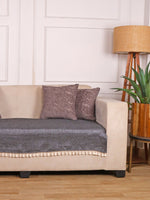 Load image into Gallery viewer, Jute Sofa Seat Cover – Black, 24x30 Inch