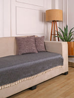 Load image into Gallery viewer, Jute Sofa Seat Cover – Black, 24x30 Inch