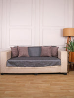 Load image into Gallery viewer, Jute Sofa Seat Cover – Black, 24x60 Inch