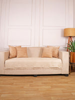 Load image into Gallery viewer, Jute Sofa Seat Cover – Beige, 48x30 Inch