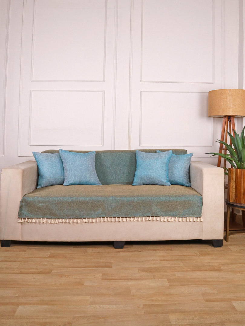Jute Sofa Seat Cover – Silk Brown, 70x60 Inch