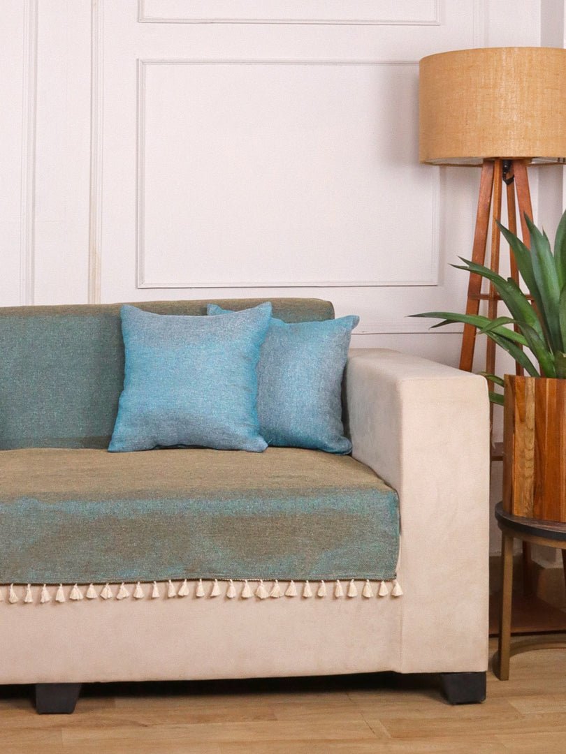 Jute Sofa Seat Cover – Silk Brown, 70x60 Inch