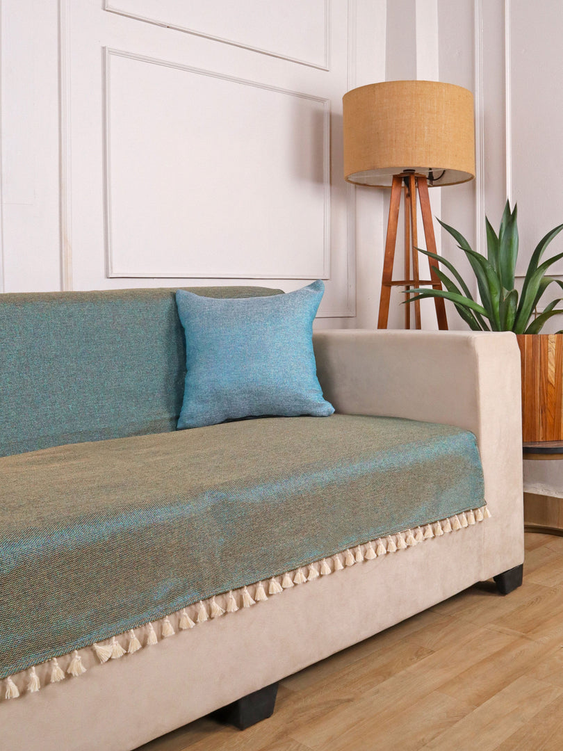 Jute Sofa Seat Cover – Silk Brown, 70x60 Inch