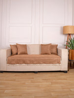 Load image into Gallery viewer, Jute Sofa Seat Cover – Brown, 48x30 Inch