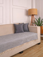Load image into Gallery viewer, Jute Sofa Seat Cover – Grey, 24x30 Inch