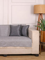 Load image into Gallery viewer, Jute Sofa Seat Cover – Grey, 48x60 Inch