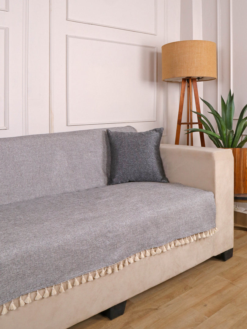 Jute Sofa Seat Cover – Grey, 48x60 Inch