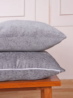 Load image into Gallery viewer, Chenille Cushion Covers Set of 2 – 12x18 Inches Soft Velvet-Feel Textured Covers for Sofa, Couch, Bed, Living Room, Home, Office & Lounge Decor – Durable & Machine Washable (Light Grey)