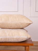 Load image into Gallery viewer, Chenille Cushion Covers Set of 2 – 16x16 Inches Soft Velvet-Feel Textured Covers for Sofa, Couch, Bed, Living Room, Home, Office & Lounge Decor – Durable & Machine Washable (Light Beige)