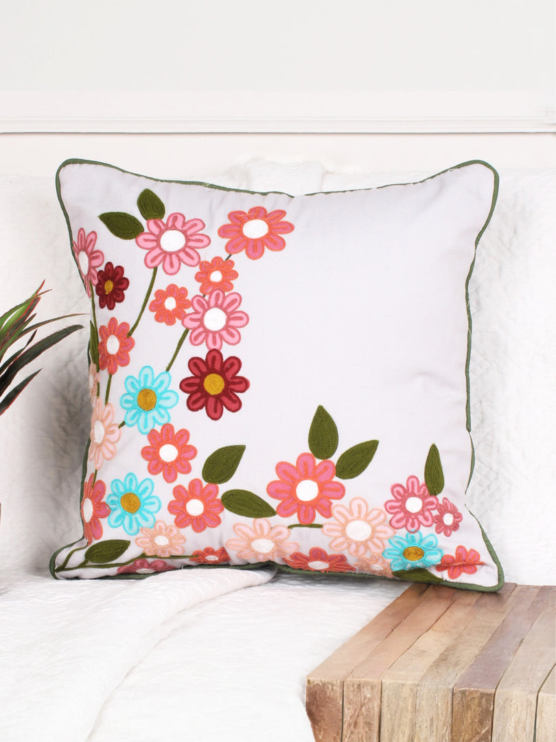 Polycotton Tufted Cushion Cover | Pack of 1 | Ideal for sofas, beds, and lounge chairs