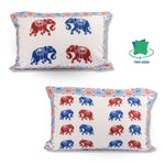 Load image into Gallery viewer, Both Side Block Print Elephant Cushion Cover Set of 2 ( 12 X 18 Inches )