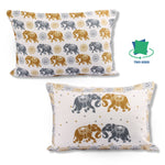 Load image into Gallery viewer, Both Side Block Print Elephant Cushion Cover Set of 2 ( 12 X 18 Inches )