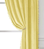 Load image into Gallery viewer, Smooth Textured Velvet Curtains, Premium & Elegant Door Curtains with Tieback and Eyelets (Beige)