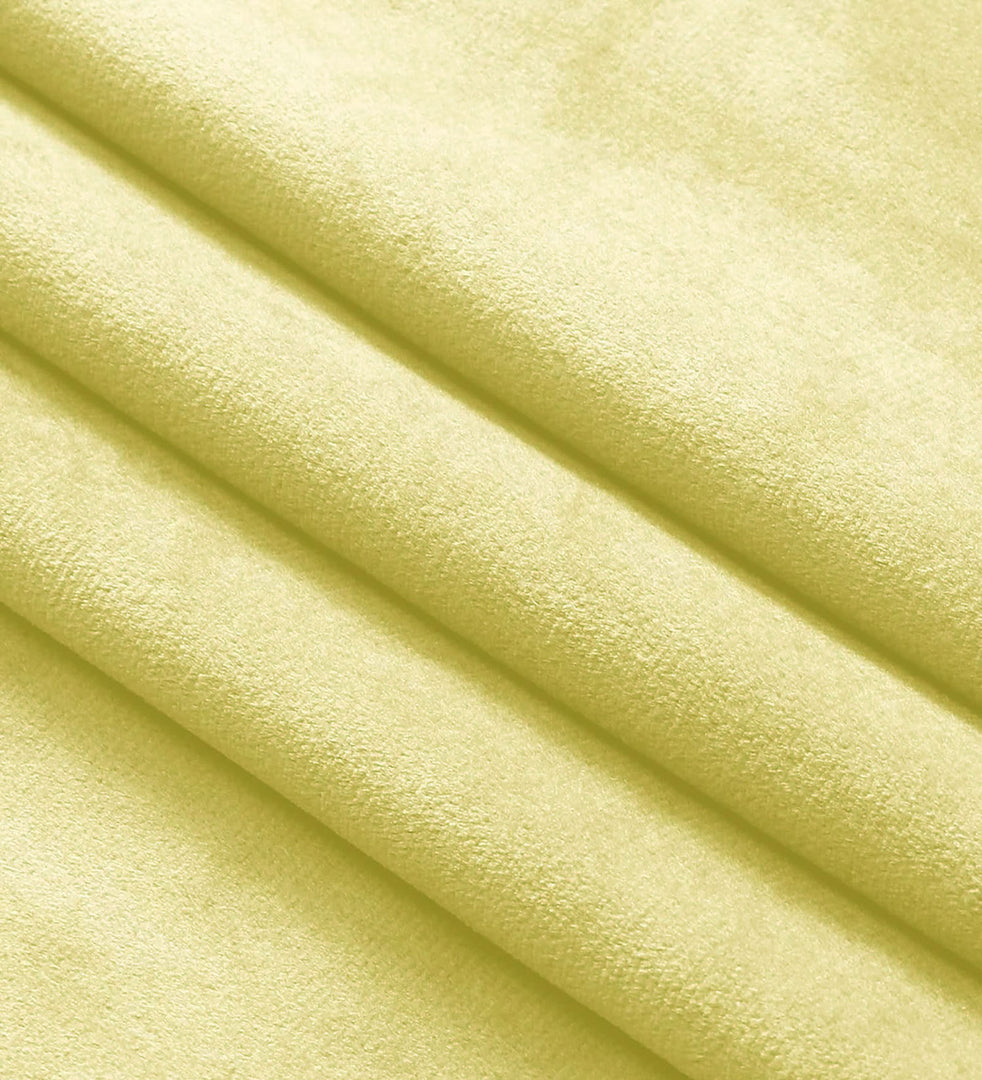 Smooth Textured Velvet Curtains, Premium & Elegant Door Curtains with Tieback and Eyelets (Beige)