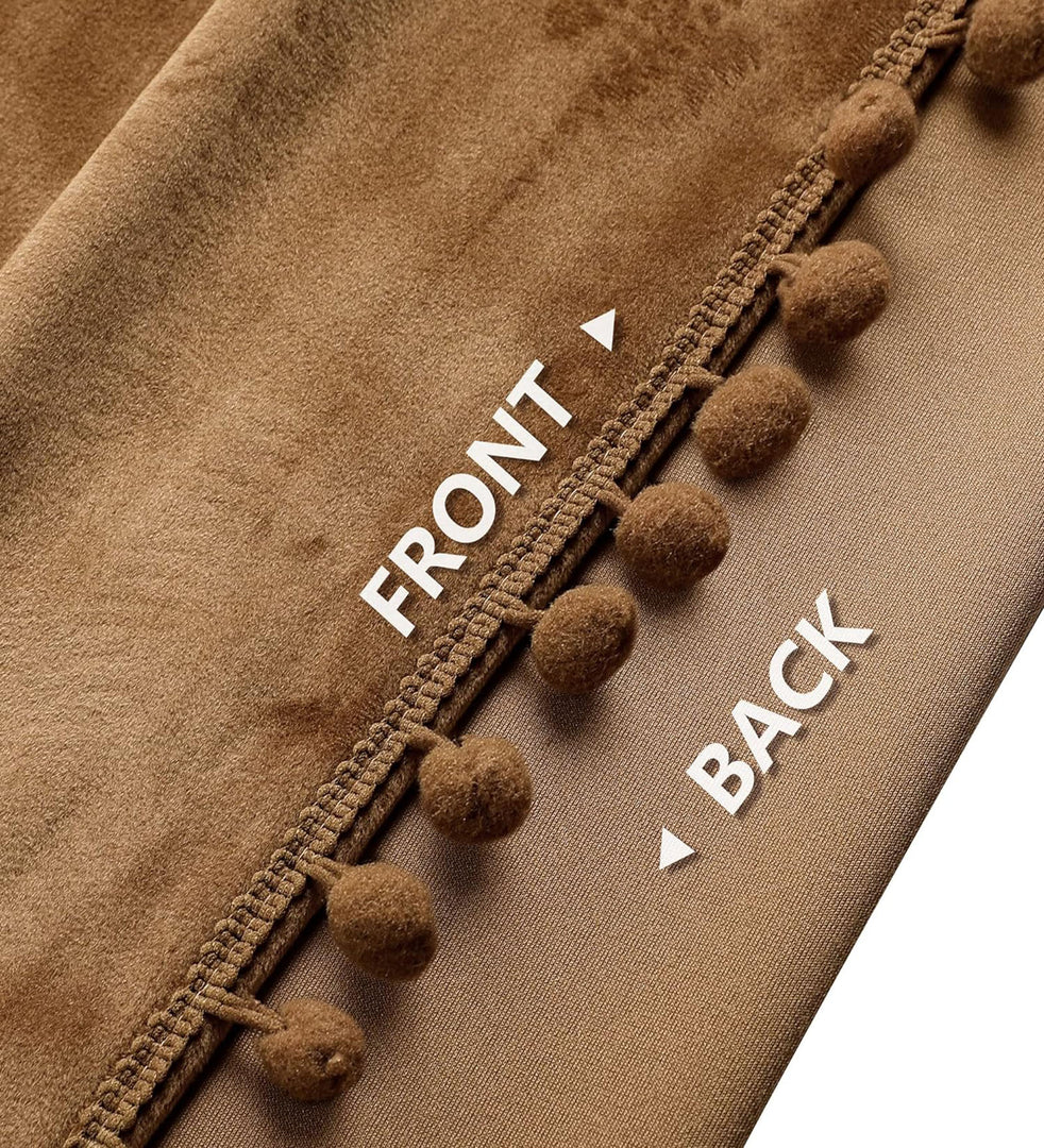 Smooth Textured Velvet Curtains, Premium & Elegant Door Curtains with Tieback and Eyelets (Brown)