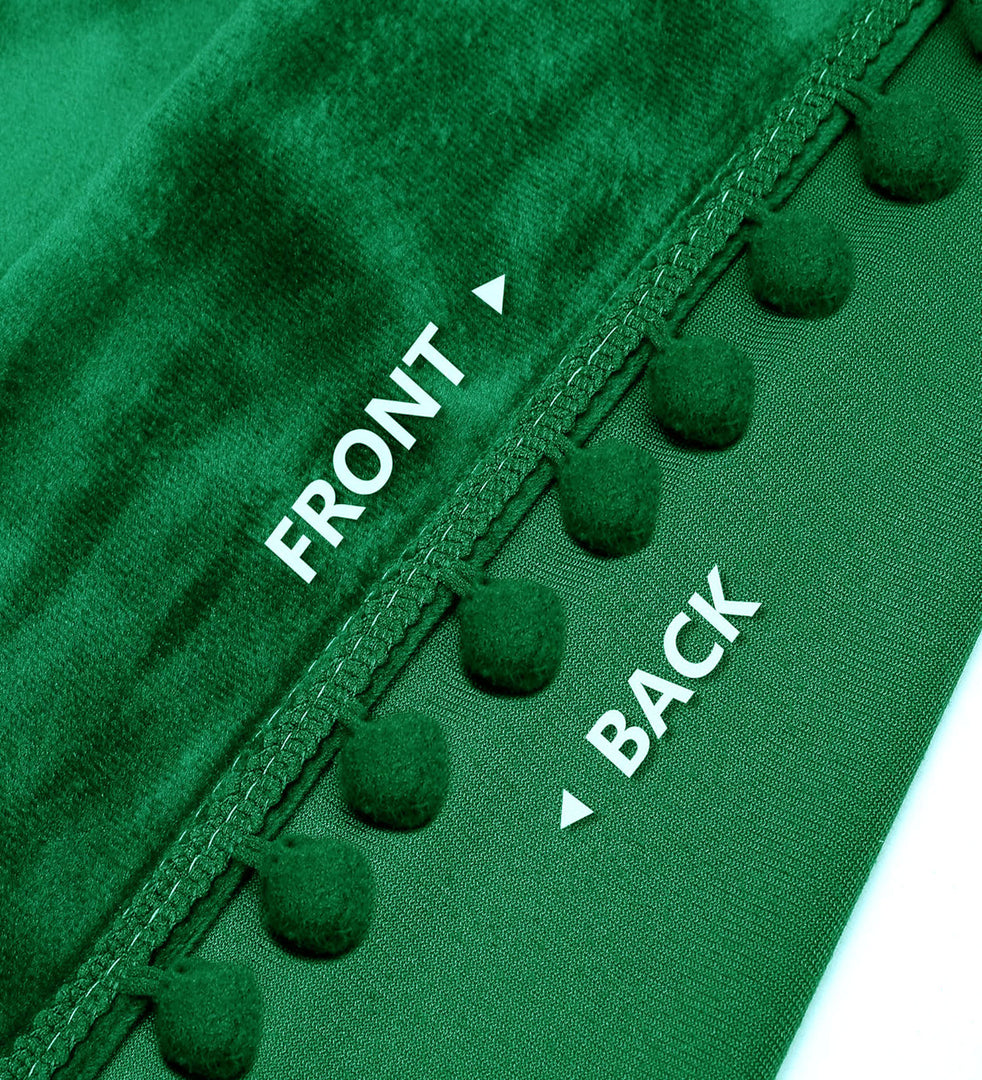 Smooth Textured Velvet Curtains, Premium & Elegant Door Curtains with Tieback and Eyelets (Green)