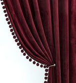 Load image into Gallery viewer, Smooth Textured Velvet Curtains, Premium & Elegant Door Curtains with Tieback and Eyelets (Maroon)