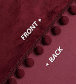 Load image into Gallery viewer, Smooth Textured Velvet Curtains, Premium & Elegant Door Curtains with Tieback and Eyelets (Maroon)