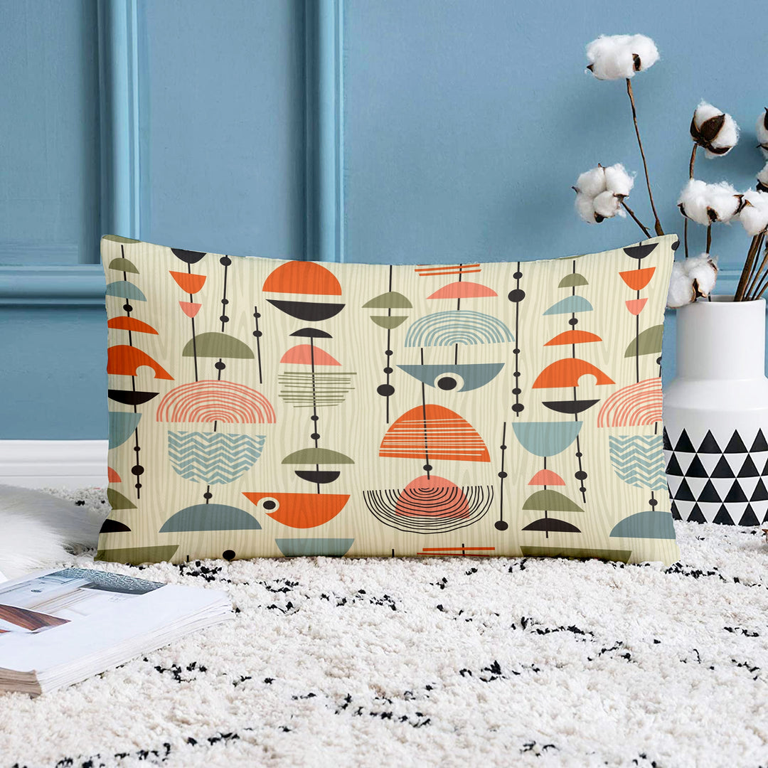 Soft Touch Luxurious Printed Cotton Canvas Rectangular Cushion Cover Set of 2