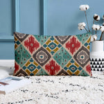 Load image into Gallery viewer, Soft Touch Luxurious Ethnic Printed Cotton Canvas Rectangular Cushion Cover Set of 2