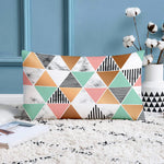 Load image into Gallery viewer, Geometrical Printed Cotton Canvas Rectangular Cushion Cover Set of 2