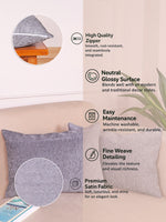 Load image into Gallery viewer, Chenille Cushion Covers Set of 2 – 12x18 Inches Soft Velvet-Feel Textured Covers for Sofa, Couch, Bed, Living Room, Home, Office & Lounge Decor – Durable & Machine Washable (Light Grey)