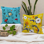 Load image into Gallery viewer, Soft Touch Luxurious Printed Floral Cotton Canvas Cushion Cover Set of 2
