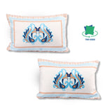 Load image into Gallery viewer, Both Side Block Print Peacock Cushion Cover Set of 2 ( 12 X 18 Inches )