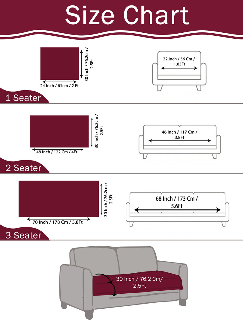 Jute Sofa Seat Cover – Silkbrown, 48x30 Inch