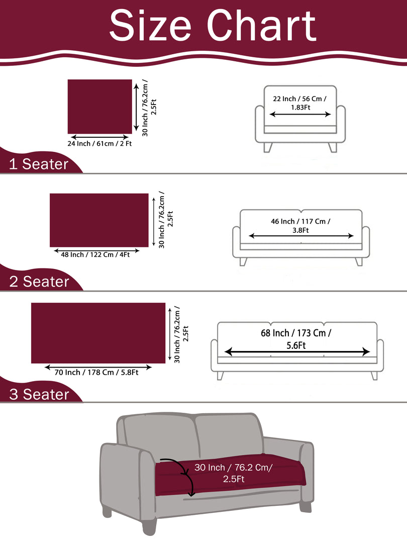 Jute Sofa Seat Cover – Copper, 48x30 Inch