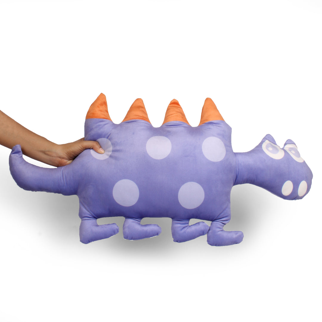 Addorable Cuddly and Perfect Plush Cute Shaped Cushion for all ages - Dino Purple