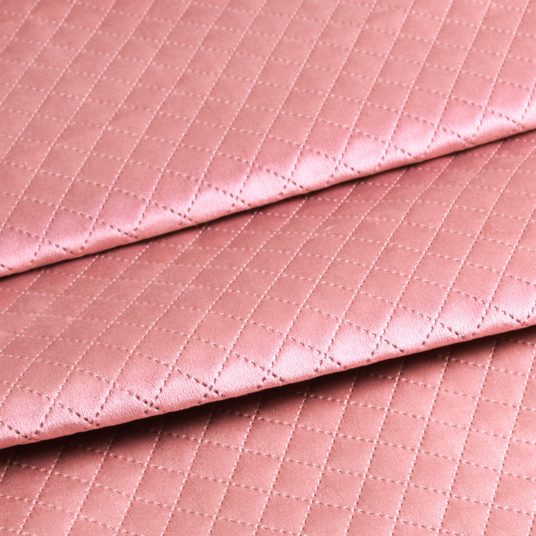 Both Side Quilted Velvet Cushion Cover (Set of 5), Peach