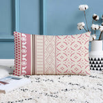 Load image into Gallery viewer, Geometrical Printed Canvas Cotton Rectangular Cushion Covers, Set of 2