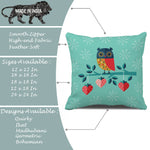 Load image into Gallery viewer, Owl Printed Cotton Canvas Cushion Cover, Pack of 5