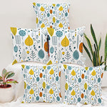 Load image into Gallery viewer, Multi-Color Leaf Printed Canvas Cotton Cushion Covers, Set of 5