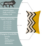 Load image into Gallery viewer, Yellow & Black Geometrical Printed Canvas Cotton Rectangular Cushion Covers, Set of 2