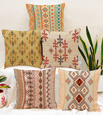 Load image into Gallery viewer, Ethnic Geometrical Printed Canvas Cotton Cushion Covers, Set of 5