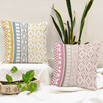 Load image into Gallery viewer, Geometrical Printed Canvas Cotton Cushion Covers, Set of 2