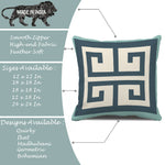 Load image into Gallery viewer, Geometrical Printed Canvas Cotton Cushion Covers, Set of 2 (24 x 24 Inches)
