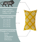 Load image into Gallery viewer, Geometrical Ikat Ethnic Printed Canvas Cotton Rectangular Cushion Covers, Set of 2 (12 x 18 Inches)