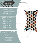 Load image into Gallery viewer, Geometrical Multi color Printed Canvas Cotton Rectangular Cushion Covers, Set of 2 (12 x 18 Inches)